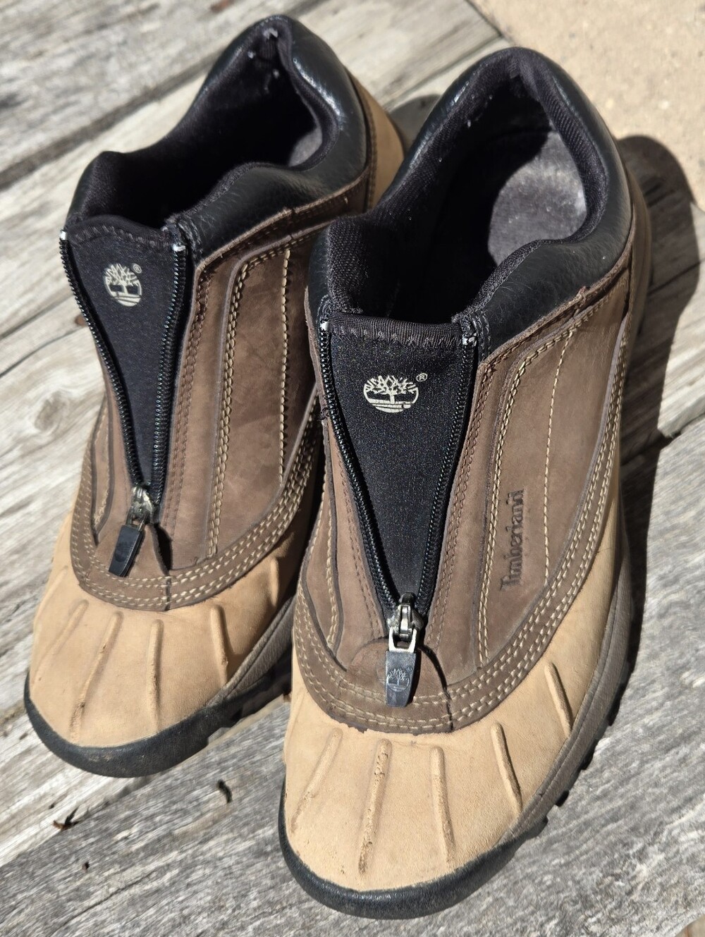 Timberland Duck Boots Ladies Sz 10 Brown/tan Outdoorsy